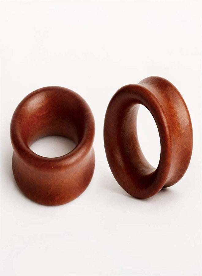 TBOSEN 8PCS Large Double Flared Brown Black Organic Wood Saddle Plugs Flesh Tunnels Stretching Punk Piercings Expanders Ear Gauges Set, Wood - Image 5